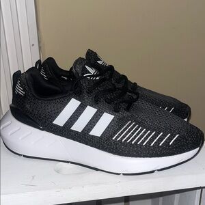 Adidas Black and White Running Shoes